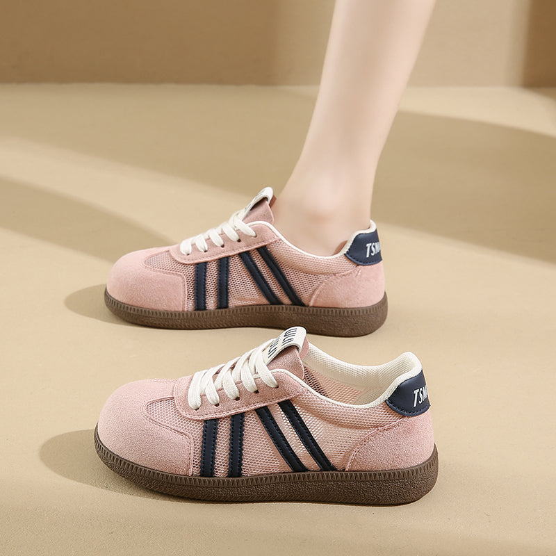 White Shoes for Women Summer New Style Hollow Breathable Flat-Soled Moral Training Shoes for Women Casual Forrest Gump Sneakers