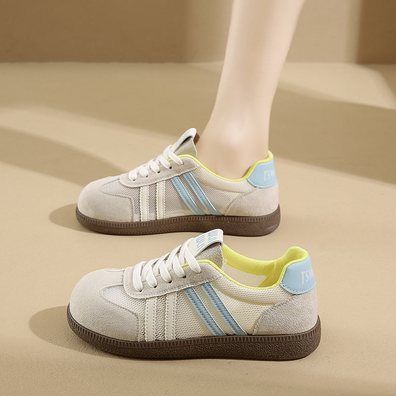 White Shoes for Women Summer New Style Hollow Breathable Flat-Soled Moral Training Shoes for Women Casual Forrest Gump Sneakers