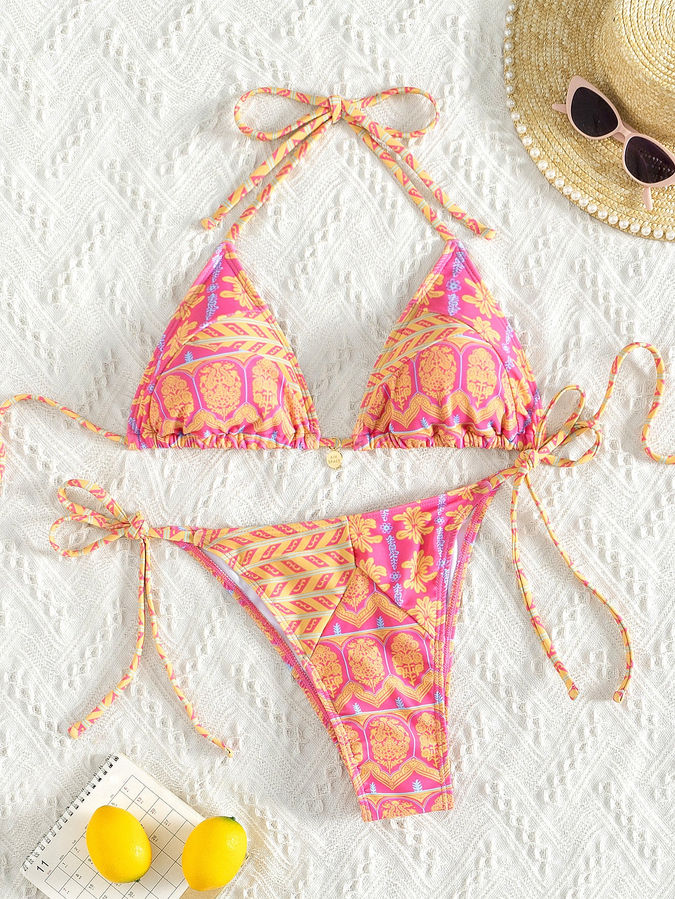 2026 European and American Cross-Border New Lace-Up Swimsuit Bikini High-End Bikini Swimsuit Set for Women