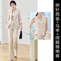 Spring New Workplace High Sense Women's Suit suit Commuter Professional Dress Fashion Elegant apricot Suit Jacket
