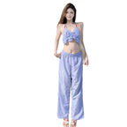 Japanese Sweet Girl Fresh Blue Plaid Bow Bikini Small Breasts Sexy Skirt Style Split Swimsuit for Women