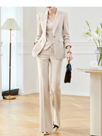 Spring New Workplace High Sense Women's Suit suit Commuter Professional Dress Fashion Elegant apricot Suit Jacket