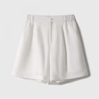 Cross-border 2025 Summer New Breathable Loose White suit Simple Breathable Top Shorts Two-piece Set