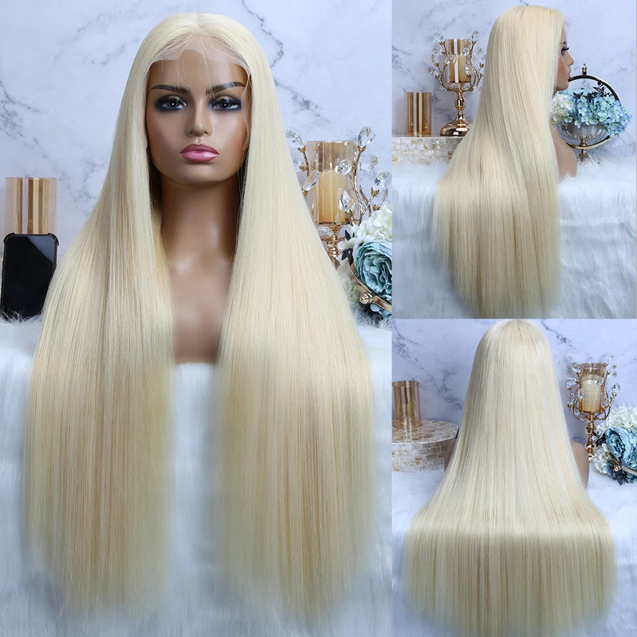 613 HD Lace Frontal Wig 13X4 13X6 360 Straight Lace Front Wig Human Hair 30 40 Inches 200% Density Brazilian Hair Wigs For Women