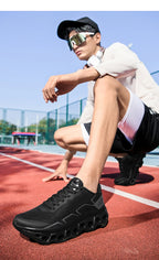 Men's Running Shoes Jogging Breathable Mesh Cushioning Non-Slip Outdoor Luxury Shoes Couple Trainer Race Sneakers Off-road Shoes