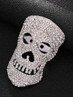 Rhinestone skull head Halloween top brooch women's Halloween dark style fashion personality clothing accessories brooch