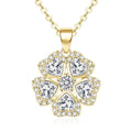 Abestecom 14K Gold Plated D Color VVS1 Moissanite Water Drop Pendant Necklace Adjustable Chain Valentine Gift Jewelry For Women