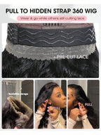 Virgin Straight Human Hair Lace Front Wigs 38 40 Inch 13x4 HD Transparent Lace 250 Density Pre Plucked Natural Color Straight Wigs For Black Women