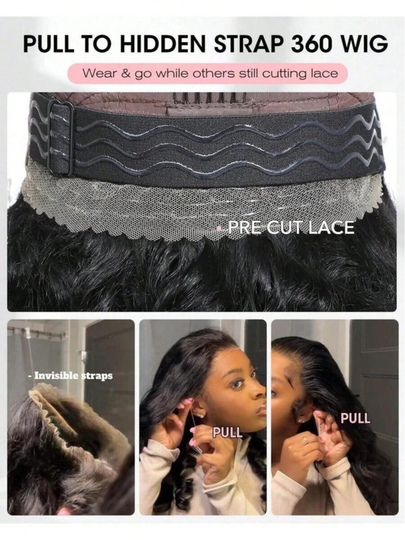 Virgin Straight Human Hair Lace Front Wigs 38 40 Inch 13x4 HD Transparent Lace 250 Density Pre Plucked Natural Color Straight Wigs For Black Women