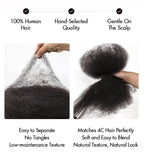 Black Pearl Top QVR Peruvian Kinky Curly Mini Twist Hair 50G/pc Afro Kinky Bulk Human Hair for Braiding 100% Remy Hair Bundles