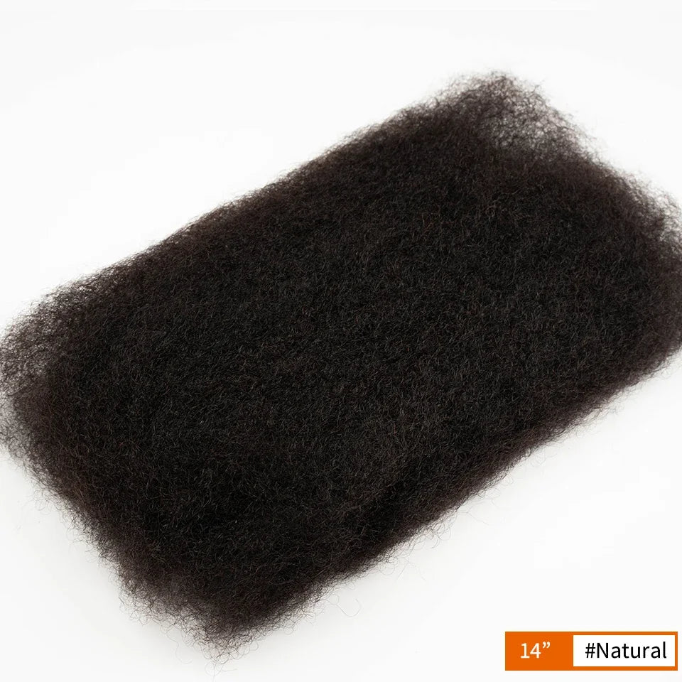QVR Afro Kinky Bulk Hair No Attachment 50g Afro Curly Bulk 100% Human Hair Unprocessed Virgin Remy Braiding Hair for Dreadlocks