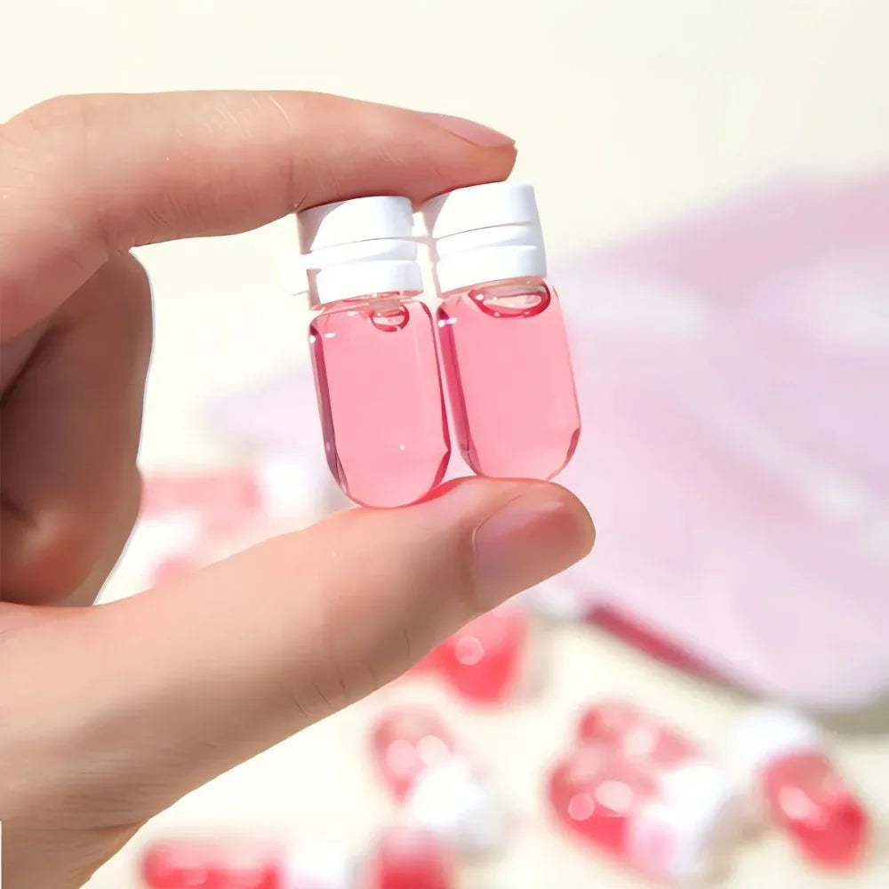 10pcs Clear Leak-Proof Travel Bottle for Makeup Remover & Lotion, Portable Dispenser with Flip-Top Essence Bottled Separately