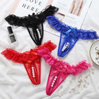 Sex Pearl G-string Thong Panties Sexy Lingerie For Women Porn Lace Costumes Babydolls Chemises Erotic Underwear Couple Tool Shop