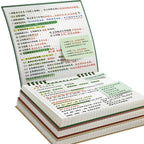 Multifunctional 120 Pages Loose-leaf Notebook Flip Up Color Notepad Grid Inner Pages Detachable Diary Book Students