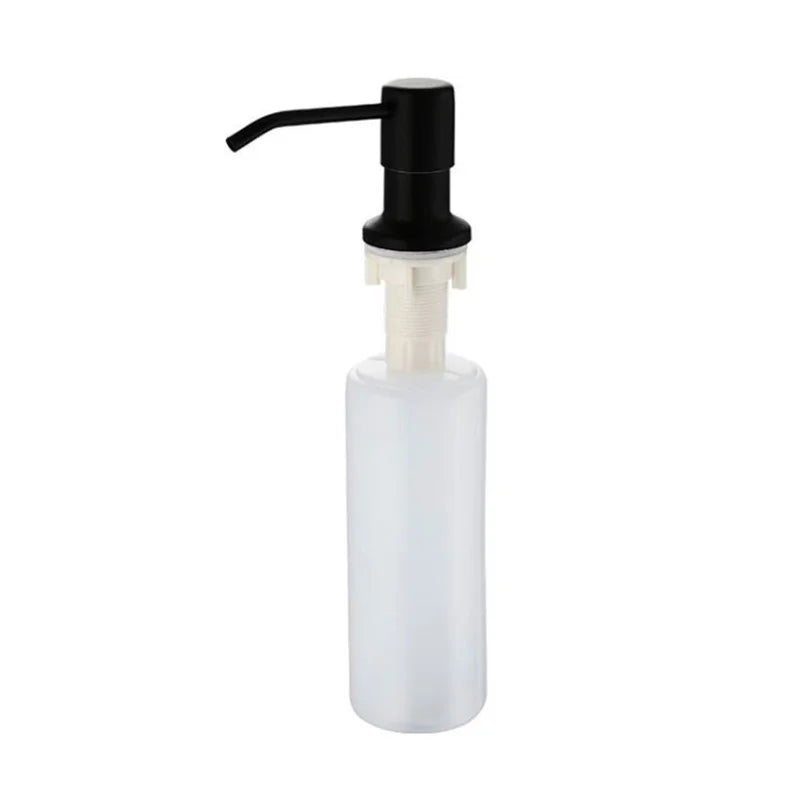 Stainless Steel Sink Soap Dispenser Liquid Soap Bottle Manually Pressing Soap Lotion Dispenser Kitchen Accessories 350ml