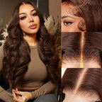 Body Wave HD Lace Front Human Hair Wigs 13x4 13x6 Chocolate Brown 200 Density HD Lace Frontal Wig Pre Plucked Wigs long Inches