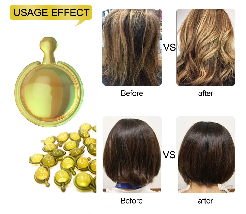 Mix Hair Vitamin Capsule Fast Repairing Maltreated Frizzy Hair Silky Moisturizing Hair Oil  Nourishing Keratin Complex Serum Oil