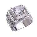 Milangirl New Hip Hop Rock Rings Men Luxury  Rhinestones Zircon  Women Wedding Party