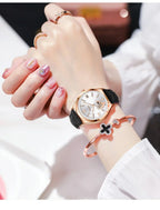 RUIXINE Fashion Woman Watches Waterproof Luminous Date Leather Quartz Wristwatch Elegant Dress Ladies Watch For Woman's Gift