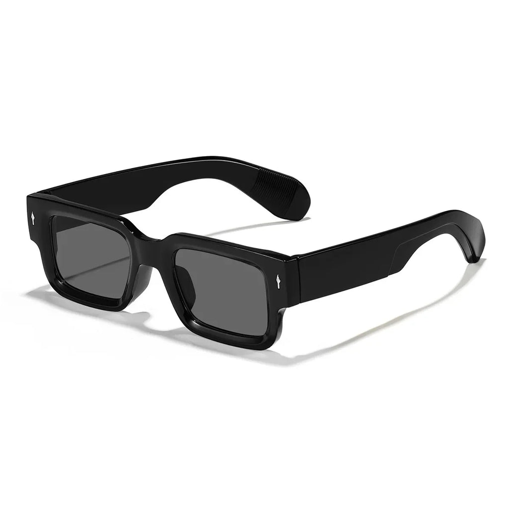 1Pc/2Pcs Men's Fashion Square Frame Black & Gray Combination Glasses Simple Casual Decorative Glasses for Beach Parties, Driving