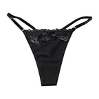 Lace G-String Sexy Lingeries For Women Thin Strappy Floral Hollow Out T-Back Female Temptation Intimates Solid Ribbed Undearwear