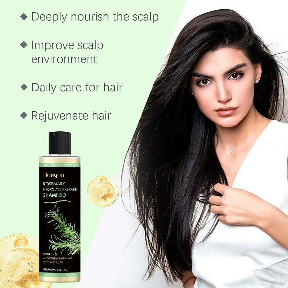 100ML Rosemary Hair Shampoo Volumizing and Thickening Strengthening and Oil Control Nourishes and Repairs Hair Oil Adds Volume