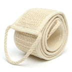 Natural Sisal Long Back Scrubber with Rope, Deep Cleaning Exfoliating Bath Towel Strip, Body Massage Loofah for Shower Spa Home