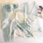 Spring Scarf Women's Luxury Design Polyester Material Smooth Scarf Soft Shawl Beach