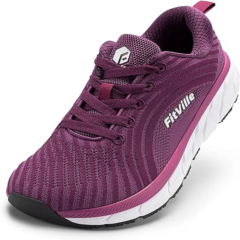 FitVille Wide Toe Box Shoes For Women Breathable Wide Fit Running Shoe Lightweight for Swollen Feet with Cushioned Relief Pain