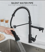 Kitchen Faucet with Pull Down Sprayer High Arc Single Handle Spring Kitchen Sink Faucet