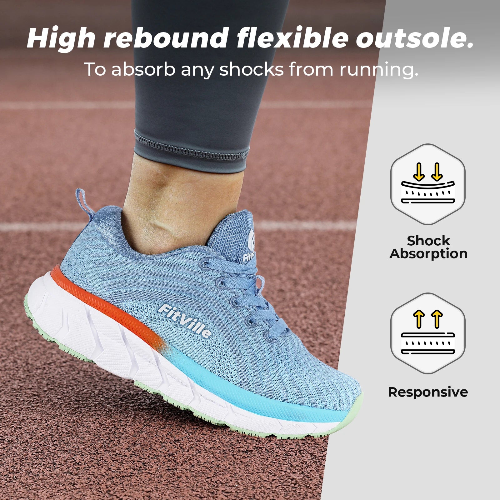 Fitville Women's Sports Shoes Breathable Wide Walking Rnning Jogging Shoes for Women Casual Sneakers Lightweight Comfortable