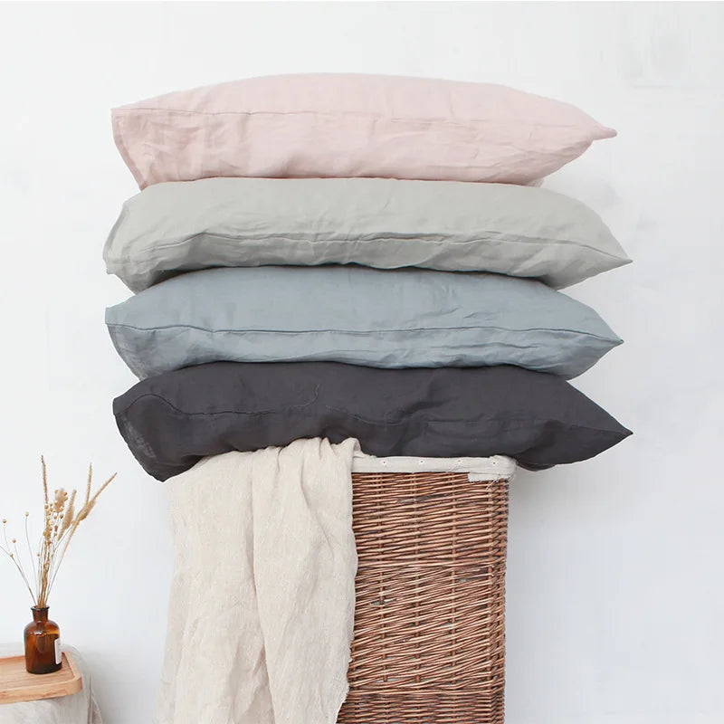 French Stone Wash Linen Throw Pillow Case Euro Sham for Bed,Custom Size Envelope Cushion Cover Decoration Pillowcase