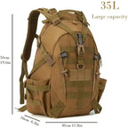 40L Camping Hiking Backpacks Tactical Backpack for Men/women Reflective Outdoor Climbing Rucksack Bag Survival Molle Travel Bags