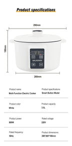 220V Household Multi Cookers 3.5L Electric Cooker Non-stick Cooking pot Hot Pot Smart Rice cooker Cooking Appliances