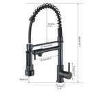 Kitchen Faucet with Pull Down Sprayer High Arc Single Handle Spring Kitchen Sink Faucet