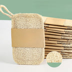 1/6pcs Natural Loofah Exfoliating Sponges - Gentle Body Scrubber for Shower & Bath, Bamboo Fiber Cleaning Pads