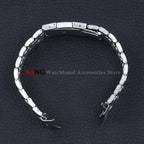 Curved End Watchband Men Women Metal Bracelets 20mm 22mm Stainless Steel Sport Strap Universal Replacement Wristband Accessories