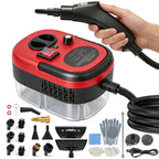 2500W Portable Handheld Steam Cleaner High-Temperature 1200ML Adjustable 105°C 6 Levels 20 Accessories With Brush Heads