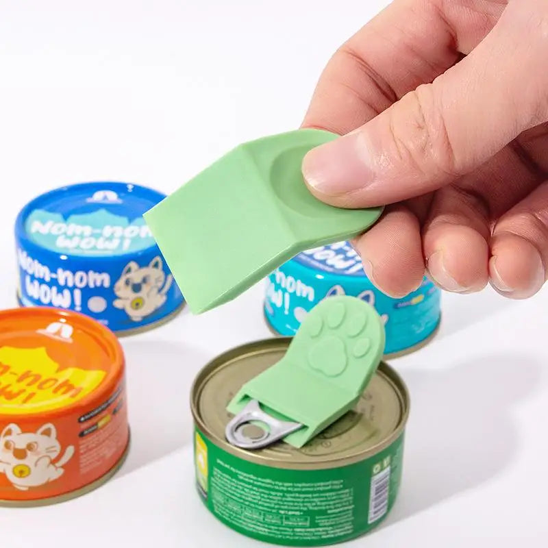 New Cute Cat Shape Pet Can Opener Portable Manual Can Opener For Wet Cat Food Cans And Pet Food Jars Easy Ring Pull Opener Tool