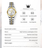 OLEVS 5526 Women Watch Diamond Scale Quartz Fashion Ladies Wrist Watches Date Waterproof Luminous Luxury Dress Watch For Women