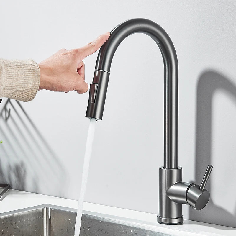 Pull Out Sensor Kitchen Faucet Sensitive Touch Control Faucet Mixer For Kitchen Touch Sensor Kitchen Mixer Tap