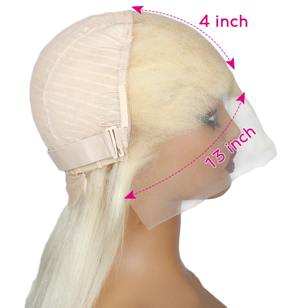 38 40 Inch 613 Honey Blonde Colored Body Wave 13x6 HD Lace Frontal Human Hair Wig 13x4 HD Lace Front Wigs For Women 200% Density