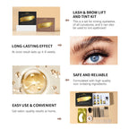Lash Lift and Black Color Tint Kit Brow Lamination Kit Eyelash Perm Long Lasting Beauty Salon Home Easy to Use Eyes Makeup Tools