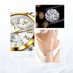 OLEVS 3620 Women Watch Luxury Brand Diamond Quartz Watch Fashion Automatic Calendar Waterproof Women Watch Bracelet Set Reloj