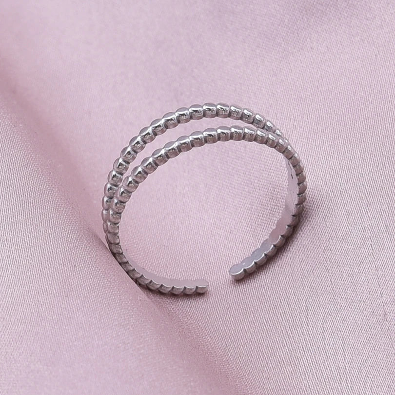 Simple Geometry Fashion Stainless Steel Open Rings For Women Men Accessories Silver Color Heart Sun Round Blank Base DIY Anillos