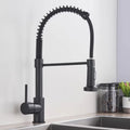 Kitchen Faucet Sink Faucet One Handle Spring Hot and Cold Water Tap Deck Mounted  Stream Sprayer Stainless Steel
