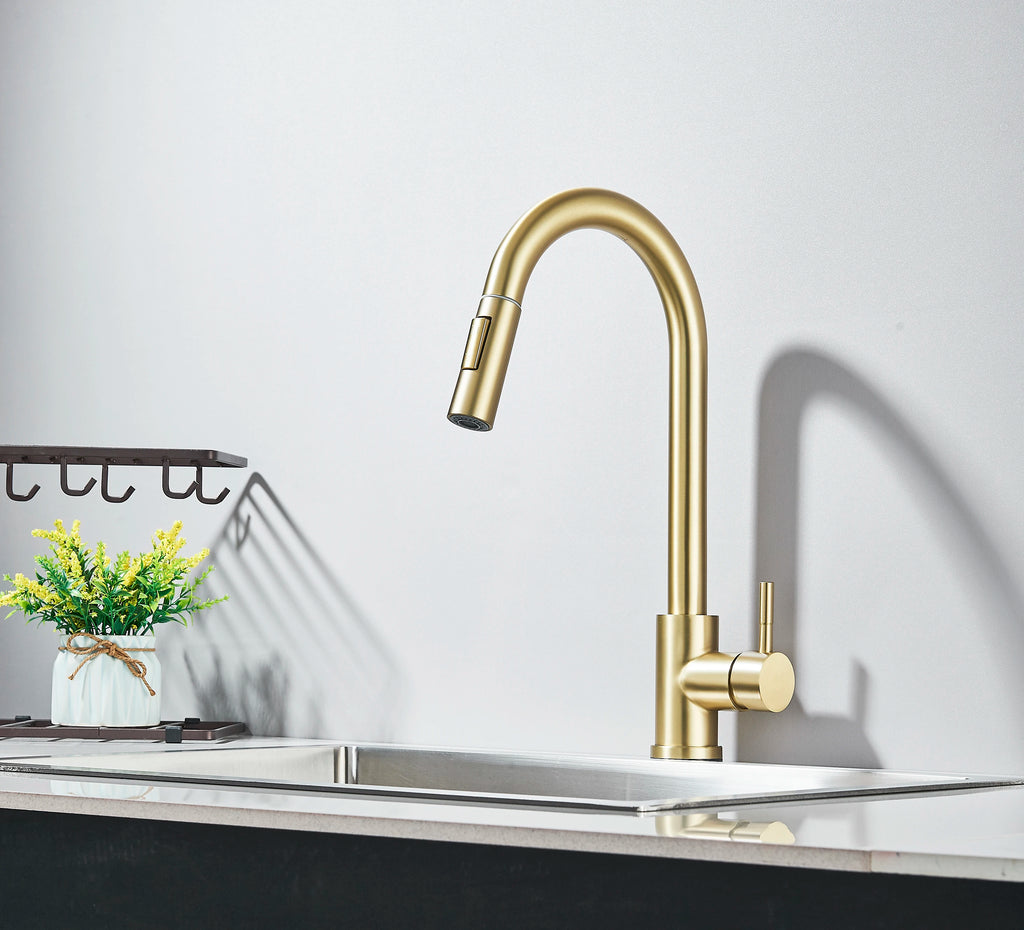 Pull Out Intelligent Touch Kitchen Sink Faucet With Hot And Cold Mixing Sink Faucet That Can Rotate 360 Degrees