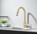 Pull Out Intelligent Touch Kitchen Sink Faucet With Hot And Cold Mixing Sink Faucet That Can Rotate 360 Degrees