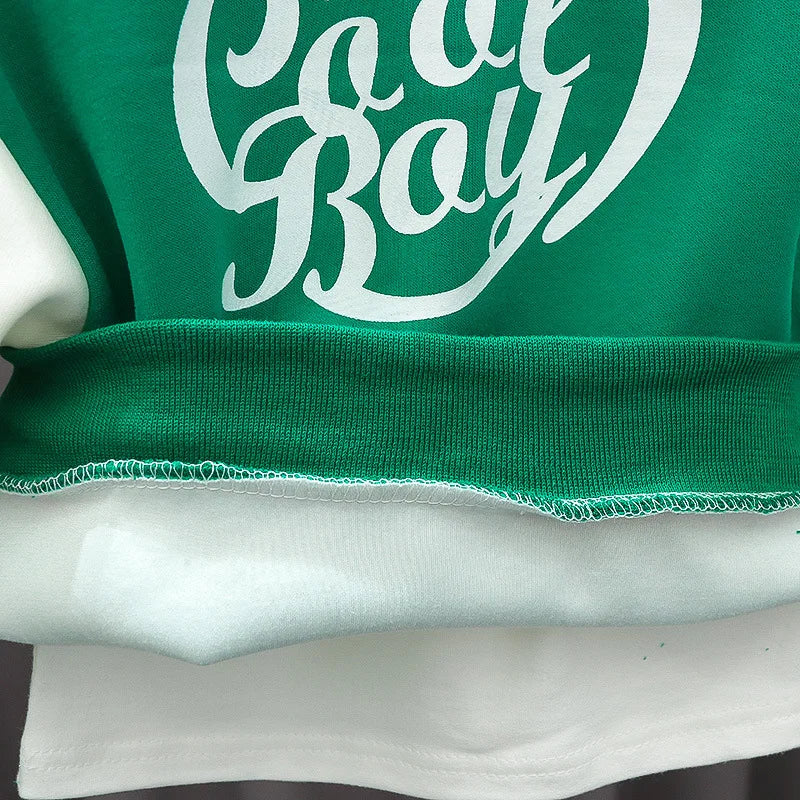 Kids Boys Coat+T-Shirt+Pant 3pcs Set Baseball Girls Spring Autumn Letter Print Sweatshirts Fashion Sports Casual Outfits Clothes