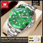 OLEVS 5885 Mens Watch Auto Date Stainless Steel Strap Diving Series Waterproof Men's Sports Watch